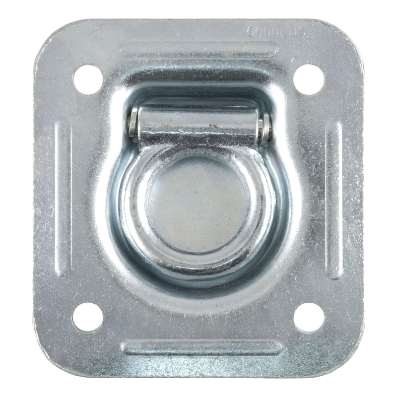 CURT 83600 1-1/2-in x 1-1/2-in Recessed Tie-Down Ring (5000-lb, Clear Zinc) R3