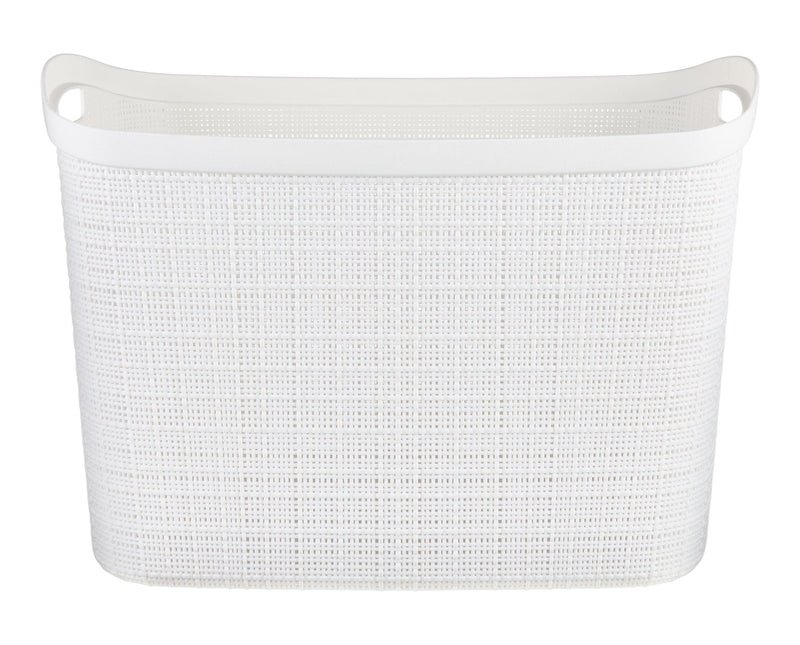 Curver Extra Large Jute Weave Storage Basket, White L1