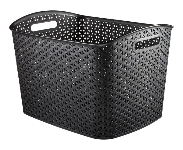 Curver My Style Extra Large Woven Storage Basket, Black E2