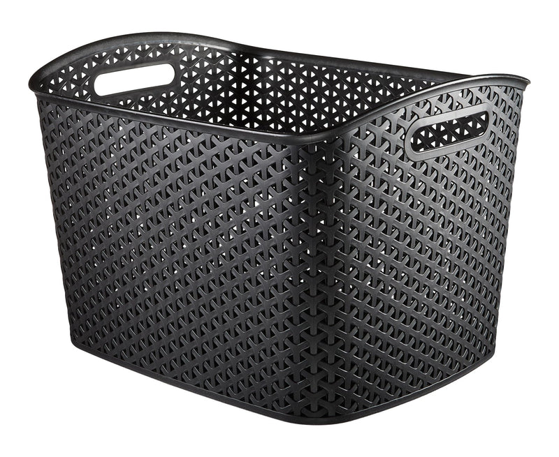 Curver My Style Extra Large Woven Storage Basket, Black E2