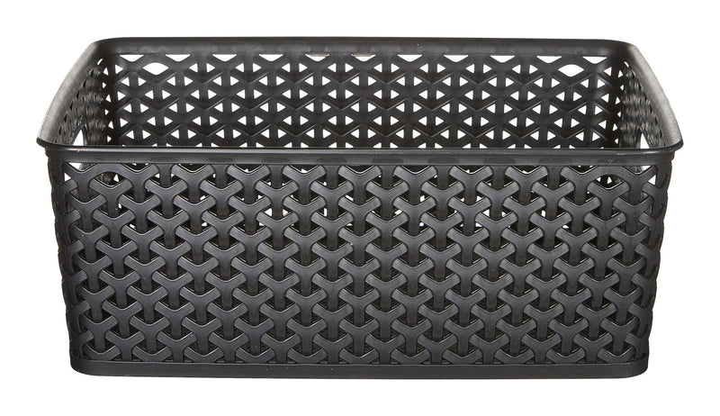 Curver My Style Woven Storage Basket, Medium, Black K6