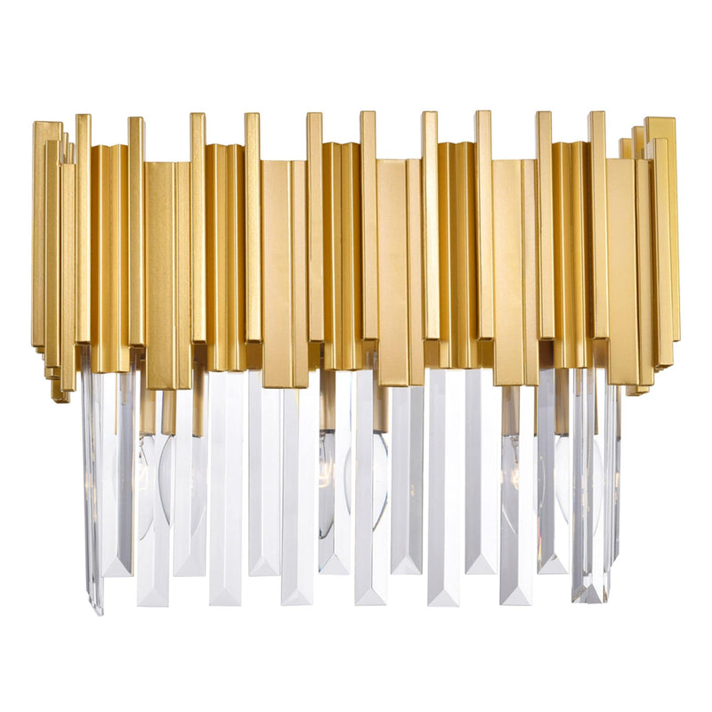 CWI Lighting Deco 3-Light Medallion Gold Vanity Light S0