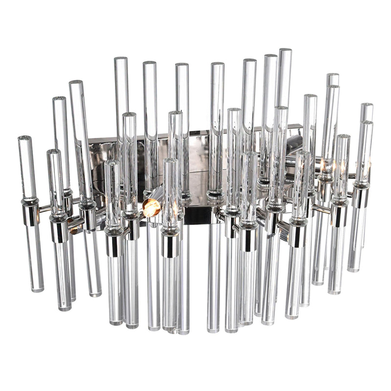CWI Lighting Miroir 4-Light Nickel Vanity Light M5
