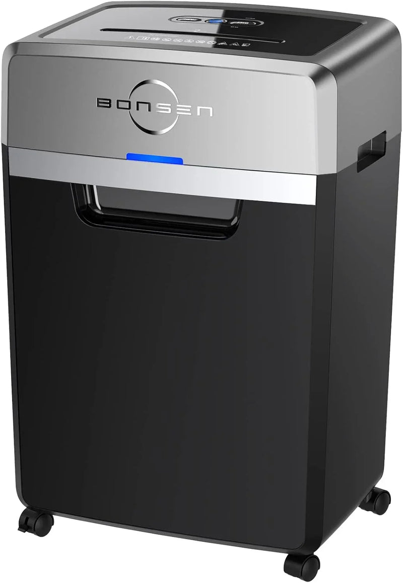 Heavy Duty Paper Shredder, 24-Sheet Cross-Cut Shredder, 40-Min Continuous Running Time, Commercial Grade Shredder for Office, 9-Gallon Big Basket, 55dB Super Quiet, P-4 High Security (S3105) B0