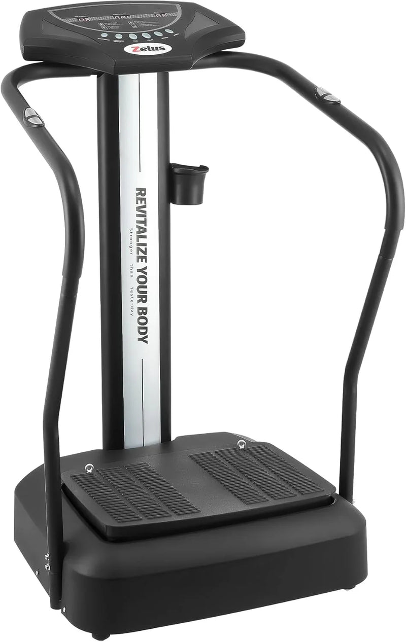 Whole Body Vibration Plate, 500W Vibration Plate Exercise Machine with 99 Levels 3 Preset Modes & 2 Resistance Bands, Training Fitness Vibration Platform Machine for Home Gym with 330lb Capacity X4