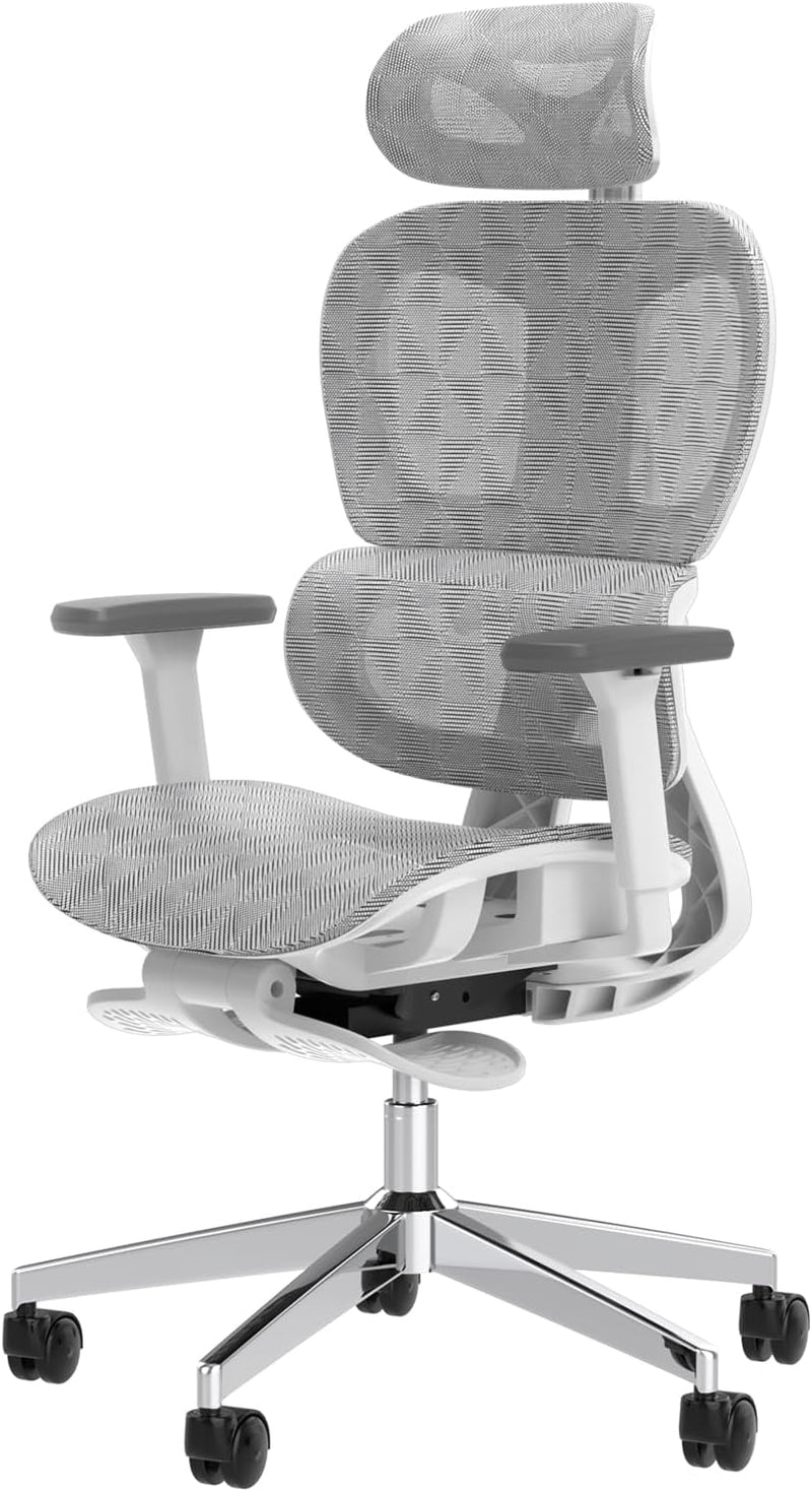 Ergo3D Ergonomic Office Chair -- High Back Mesh Desk Chair with 3D Adjustable Armrests, Wheels, for Home and Office (Black) L1