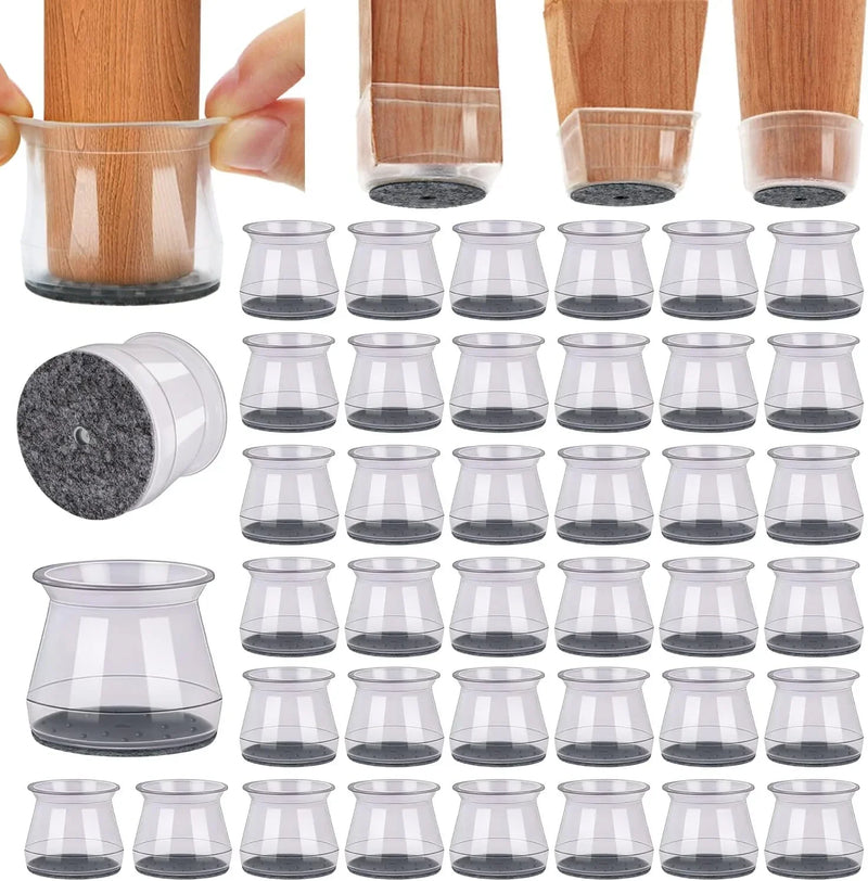 BUMACO 40Pcs Chair Leg Floor Protectors Silicone Covers to Protect Floors P4