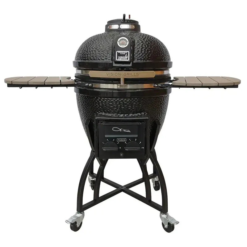 Grills 22 in. Kamado Pro Ceramic Charcoal Grill with Grill Cover C7