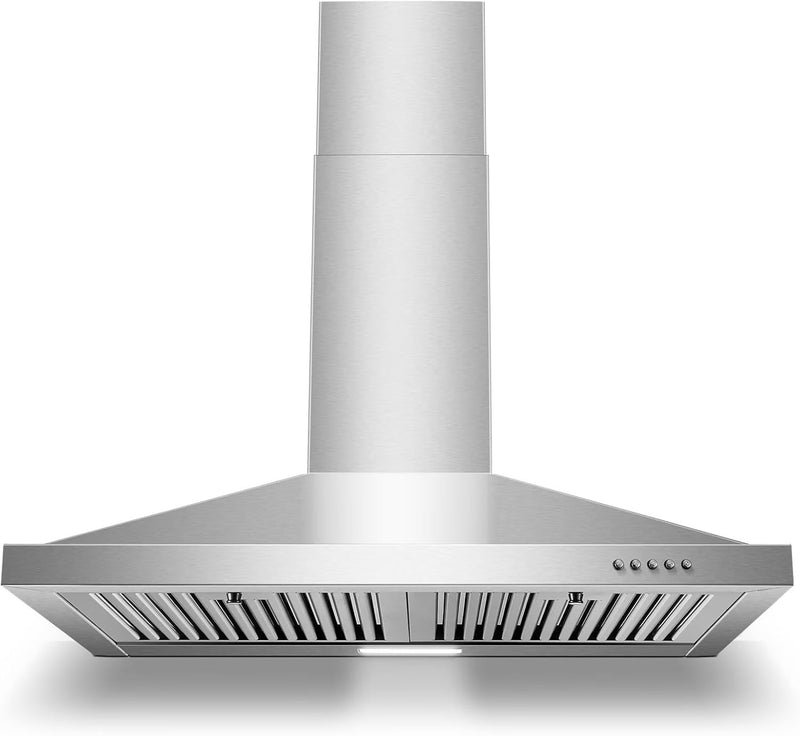 30-inch Wall Mount Range Hood 450CFM - Stainless Steel Kitchen Vent Hood, Ultra Quiet 55dB, Ducted/Ductless Convertible, 3-Speed + LED Light,... L3