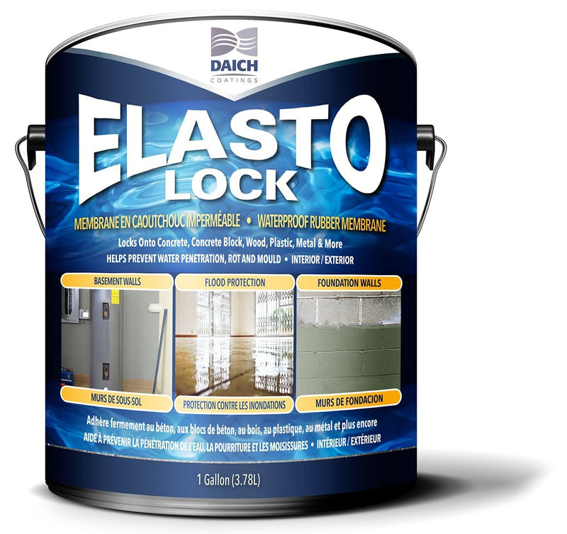 Daich Coatings Elasto-Lock Damp-Proof Rubber Membrane, 3.78-L/1-Gallon M2