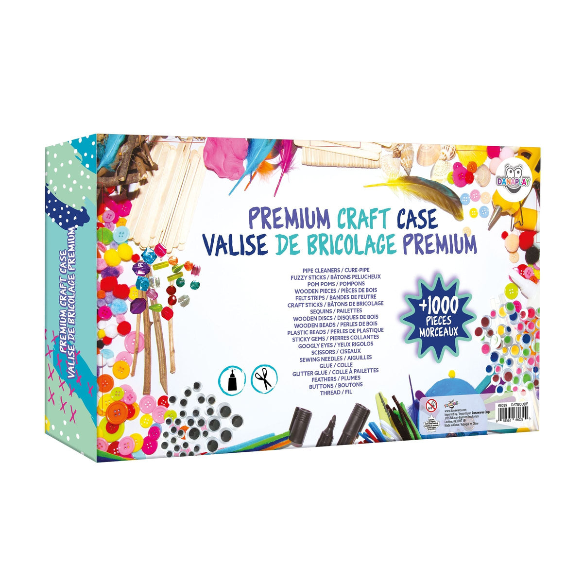 Danawares Premium Craft Case, A Craft Lover's Dream Starter Set with 1000+ Pieces