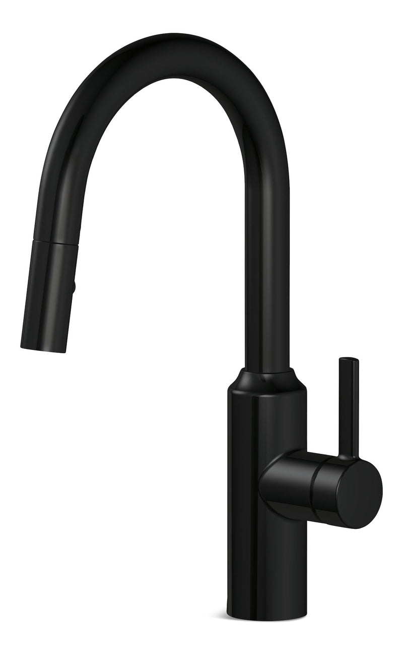 Danze Colby Single Handle Pull Down Kitchen Faucet, Matte Black Q0