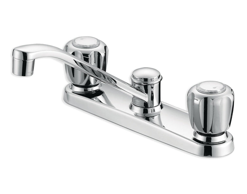 Danze Double Handle Metal Kitchen Faucet, Chrome Z8
