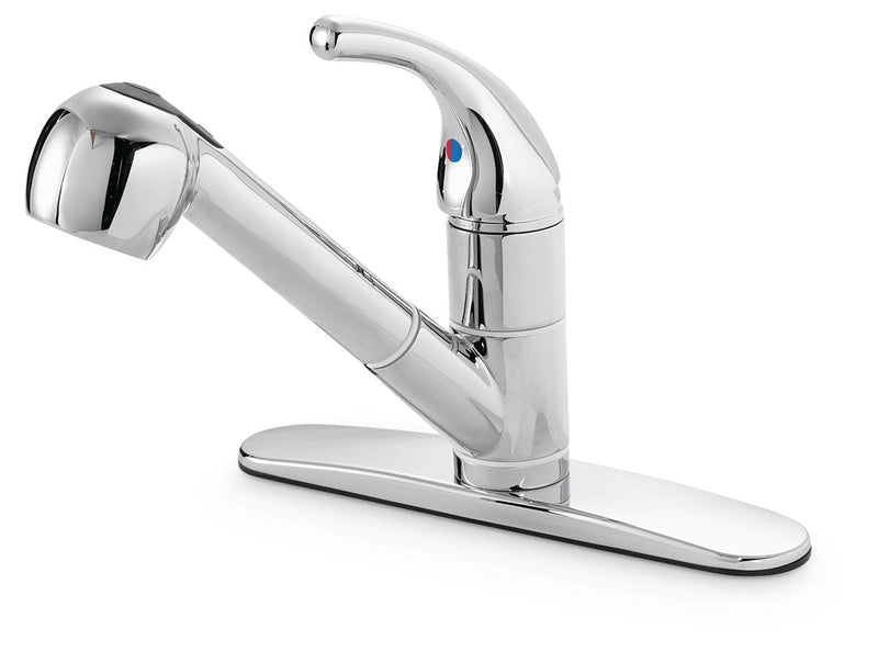 Danze Plymouth Single Handle Pull Out Kitchen Faucet, Chrome I7