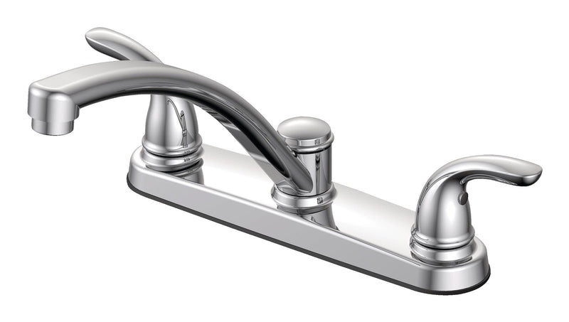 Danze Renovate Double Handle Kitchen Faucet, Chrome I7