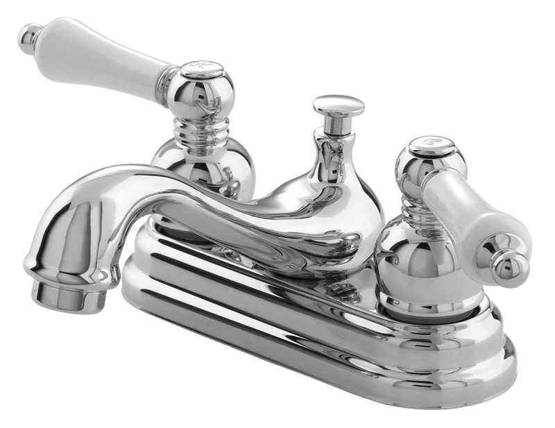 Danze Sheridan Double Handle 4-in Centreset Bathroom Sink Faucet with Pop-Up Drain, Chrome X0