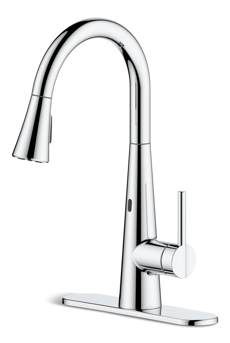 Danze Tronus Dual-Sensor 1-Handle Pull Down Sprayhead Kitchen Faucet, Various Finishes D7