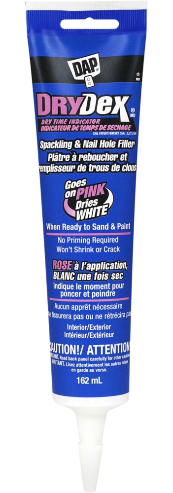 DAP DryDex Spackling Nail & Hole Repair Filler with Dry Time Indicator, Shrink-Proof, 162-mL K1