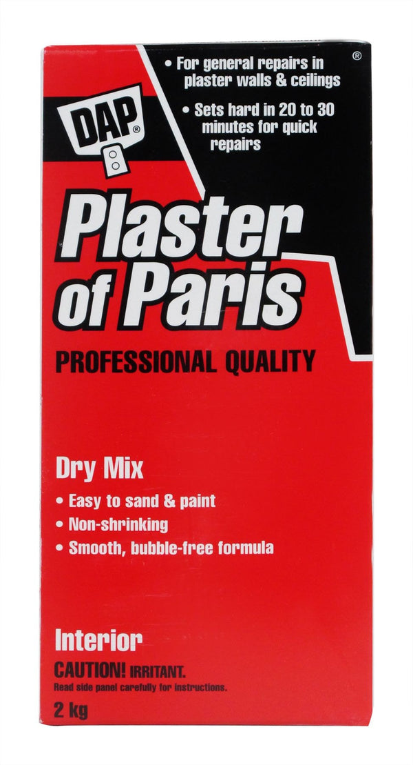 DAP Plaster Of Paris Professional Dry Mix Plaster For Indoor Wall & Ceiling Repairs, 1.8-kg Z4
