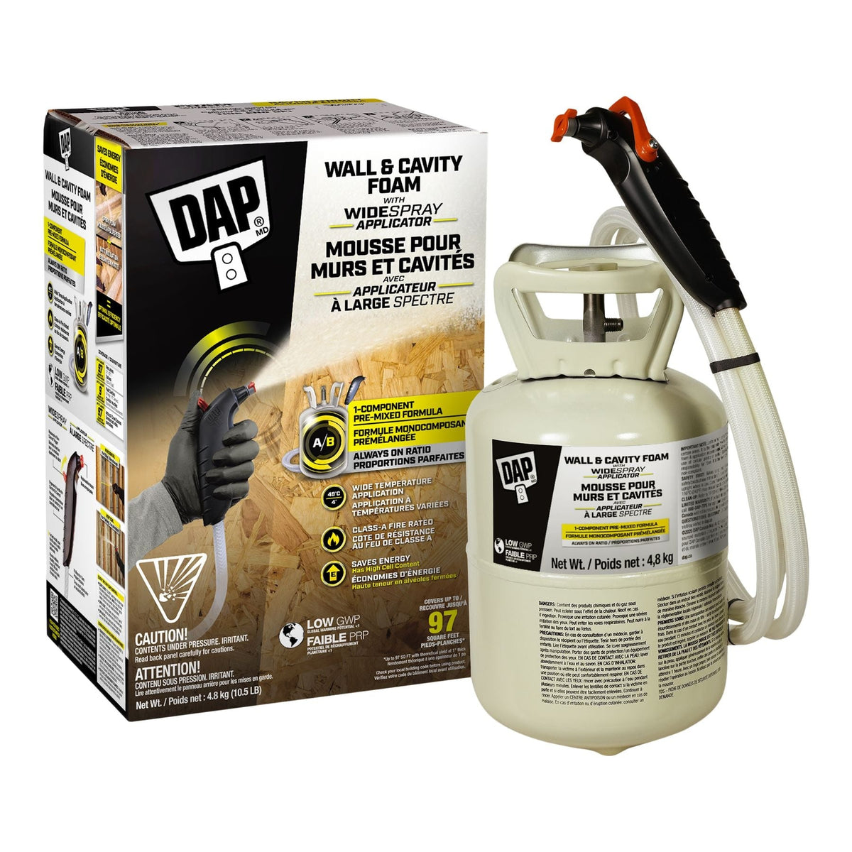DAP Wall and Cavity 1-Component Foam with Wide Spray, 10.4-lb