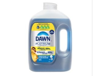 Dawn Platinum Liquid Dish Soap Detergent Refill, Fresh Rain, 1.52-L E1