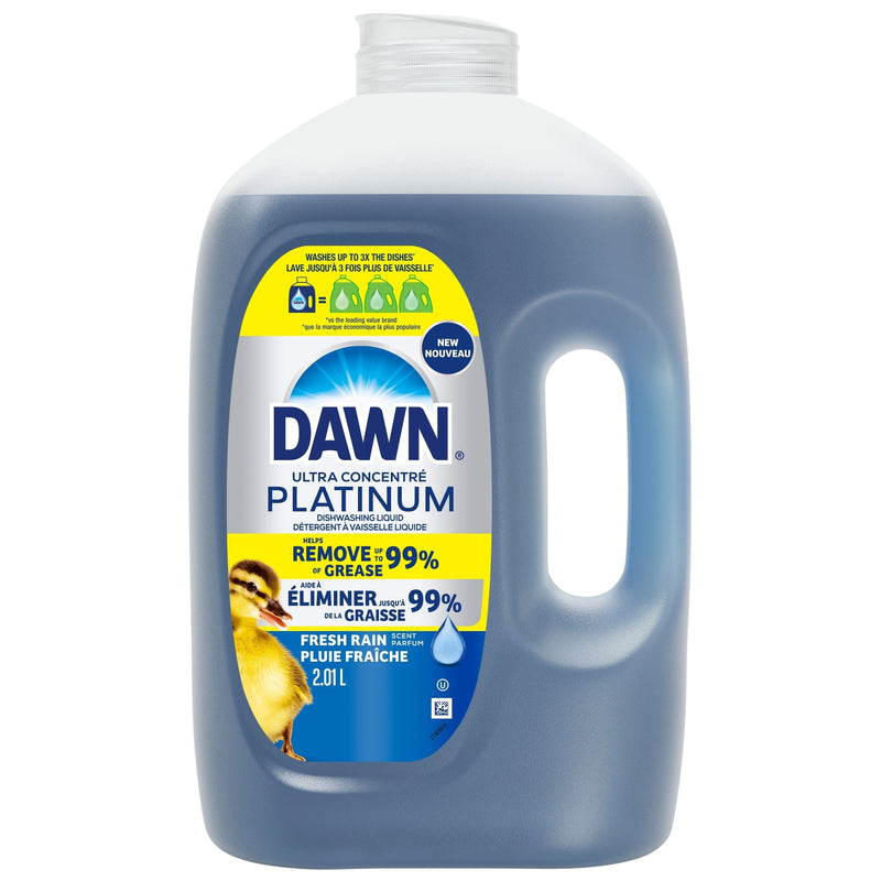 Dawn Ultra Platinum Liquid Dish Soap Refill, Refreshing Rain Scent, 2.01-L P4