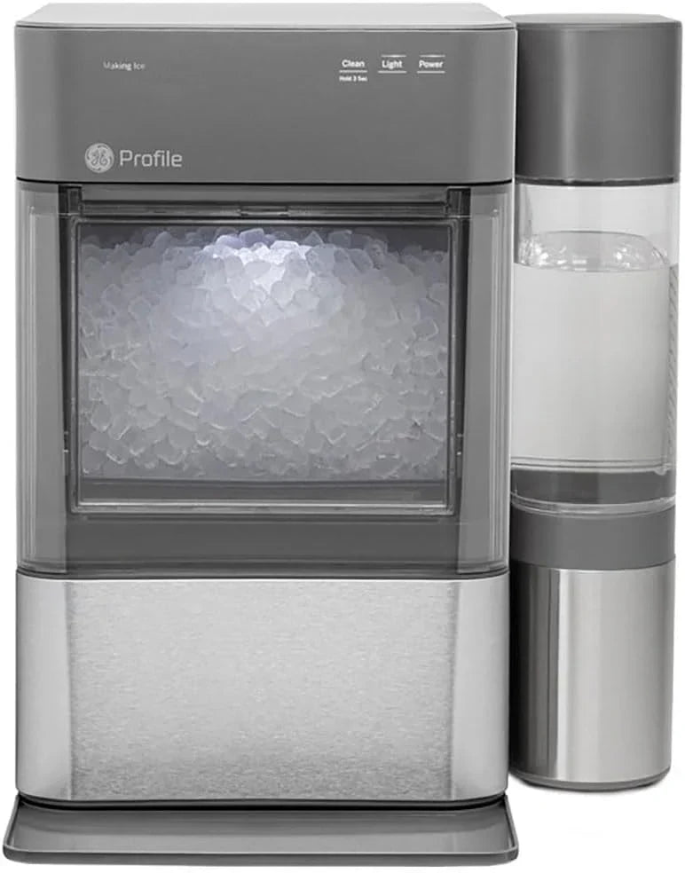 GE Profile Opal 2.0 XL with 1 Gallon Tank, Chewable Crunchable Countertop Nugget Ice Maker, Scoop included, 38 lbs in 24 hours, Pellet Ice Machine with WiFi & Smart Connected, Stainless Steel P4