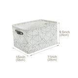 Decomomo Large Water Resistant Storage Bin, 15-in x 11-in x 9.5-in, 6-pk, Black Pattern