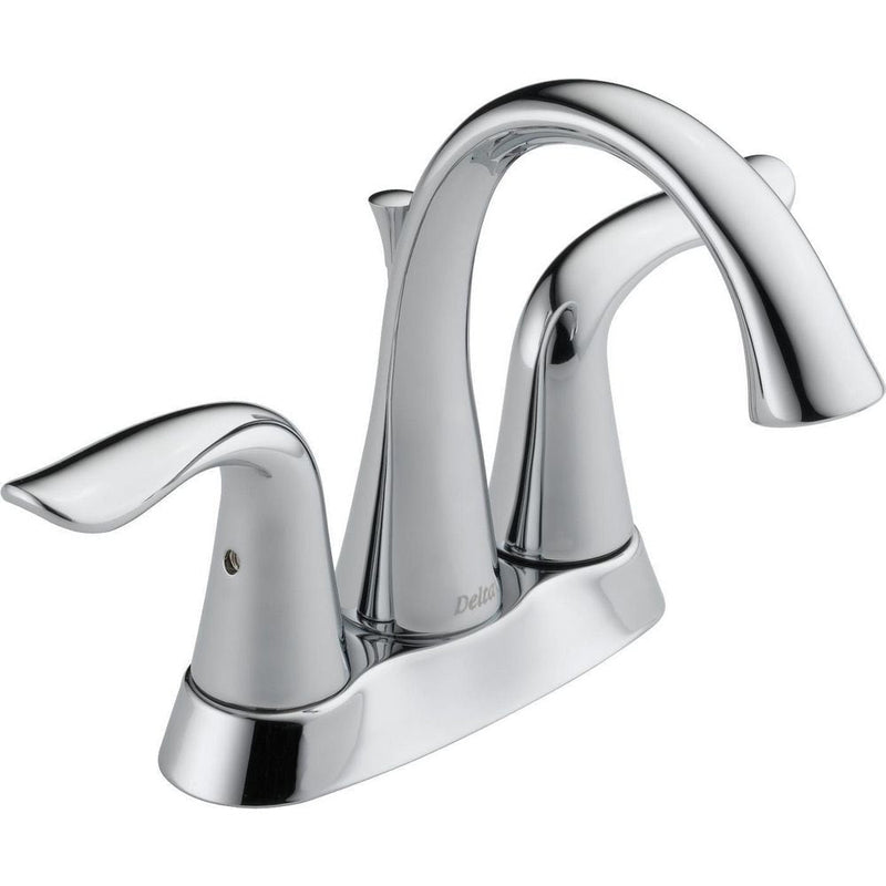 Delta Faucet Lahara Double Handle 4-in Centerset Bathroom Sink Faucet with Pop-up Drain, Assorted Finishes N4