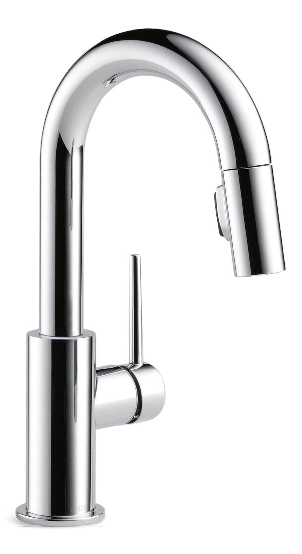 Delta Faucet Trinsic Single Handle High Arc Pull Down Bar/Prep Kitchen Faucet, Assorted Finishes B2