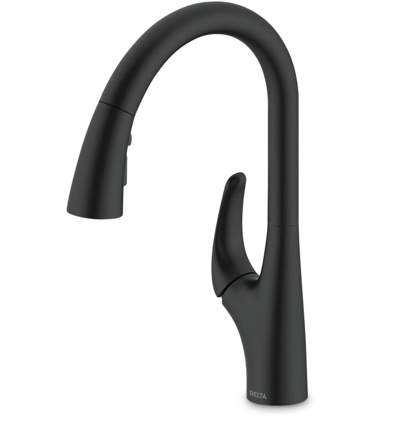 Delta Seabourne Pull-Down Kitchen Faucet, Matte Black H8