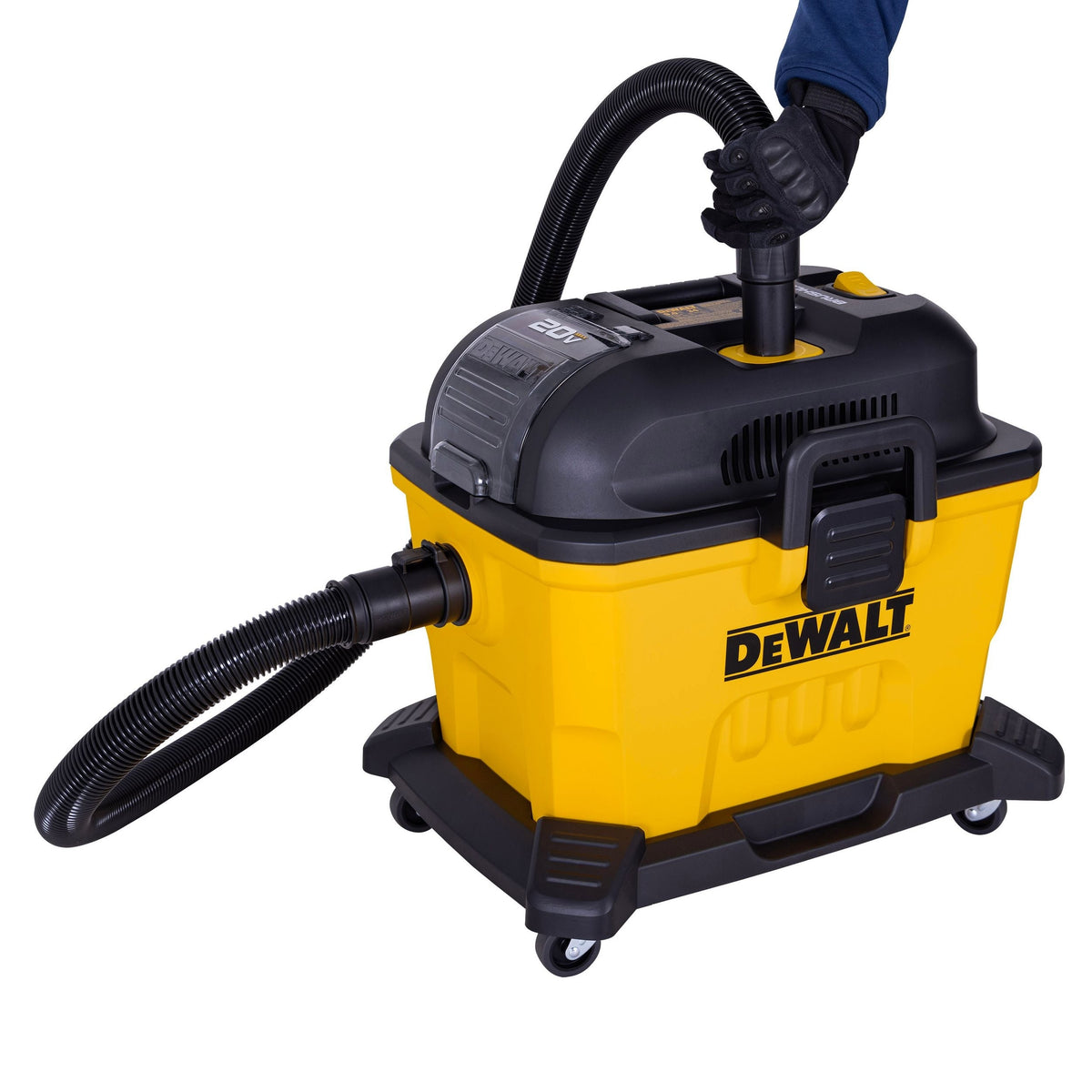 DeWalt AC/DC Poly Dry/Wet Vacuum, Water-Resistant Off/Eco/Max Switch, 34-L
