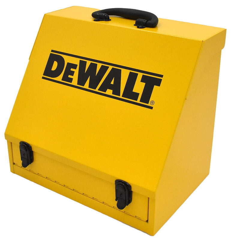 DEWALT Handheld Steel Shop Tool Box with Lid & Handle, Yellow, 15-in M6