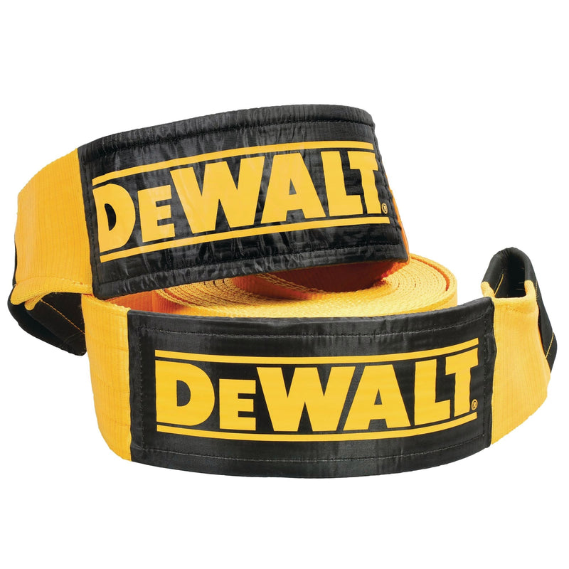 DEWALT Heavy-Duty 75000-lb Break Strength Looped End Recovery Strap, Yellow, 6-in x 30-ft Q5