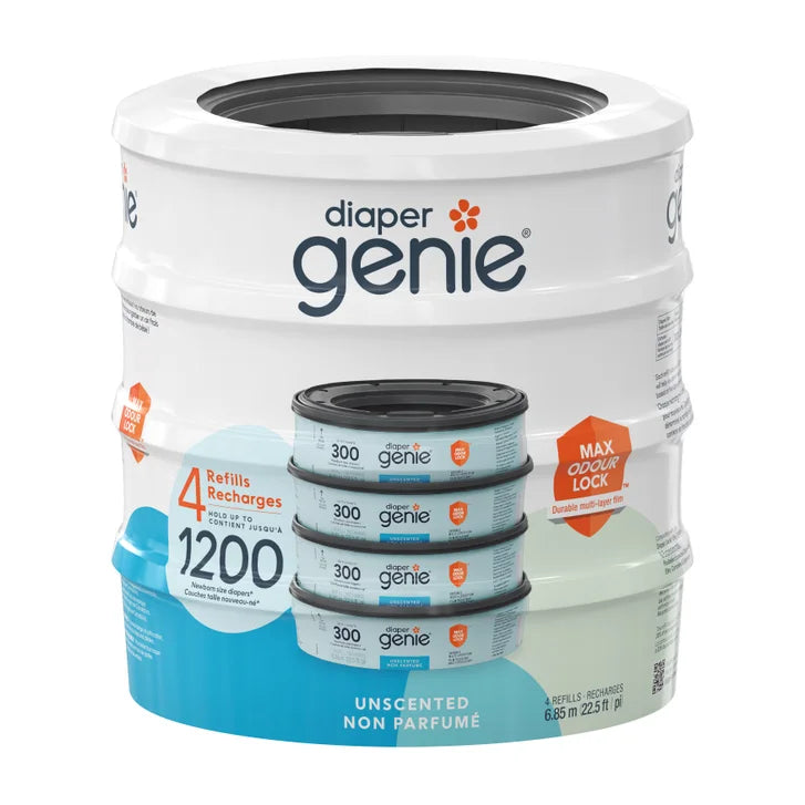 Diaper Genie Unscented Round Refill, 4-pack L6