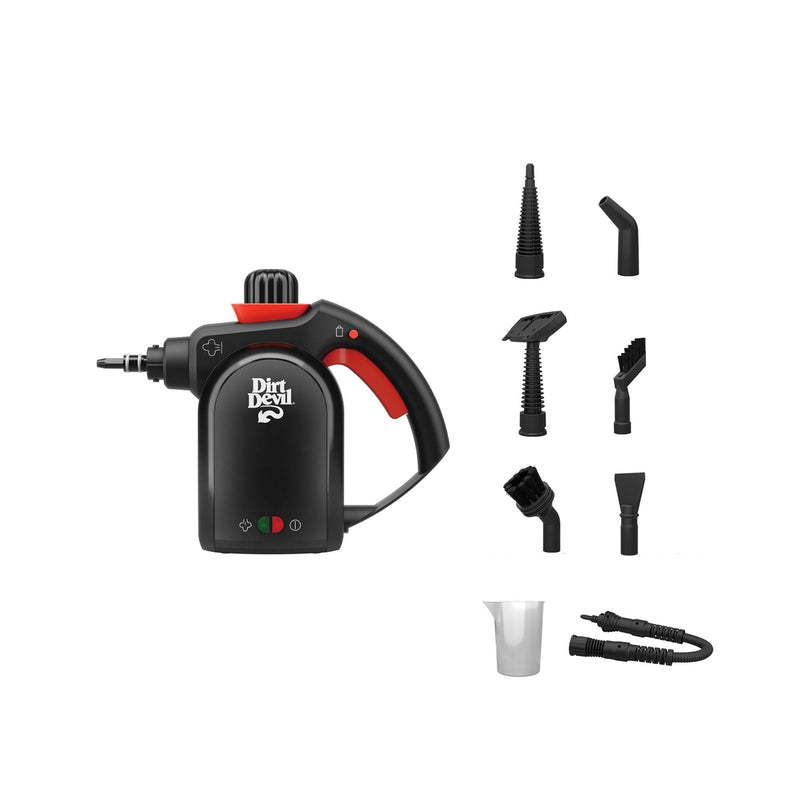 Dirt Devil Handheld Portable Steam Cleaner, Multi-surface, 7-in-1 Specialized Attachment Kit W1