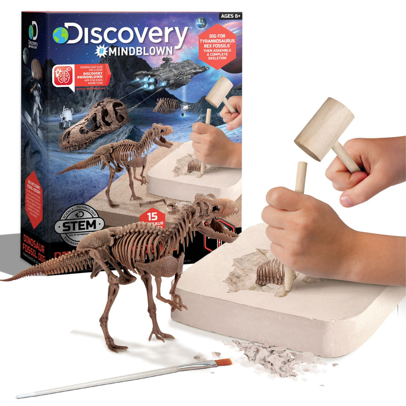 Discovery Dinosaur Skeleton T-Rex 3D Puzzle Excavation Kit/Educational Toy for Ages 6+ V7