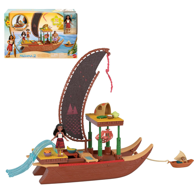 Disney Princess Moana's Adventure Canoe Transforming Toy Set for Ages 4+ I1