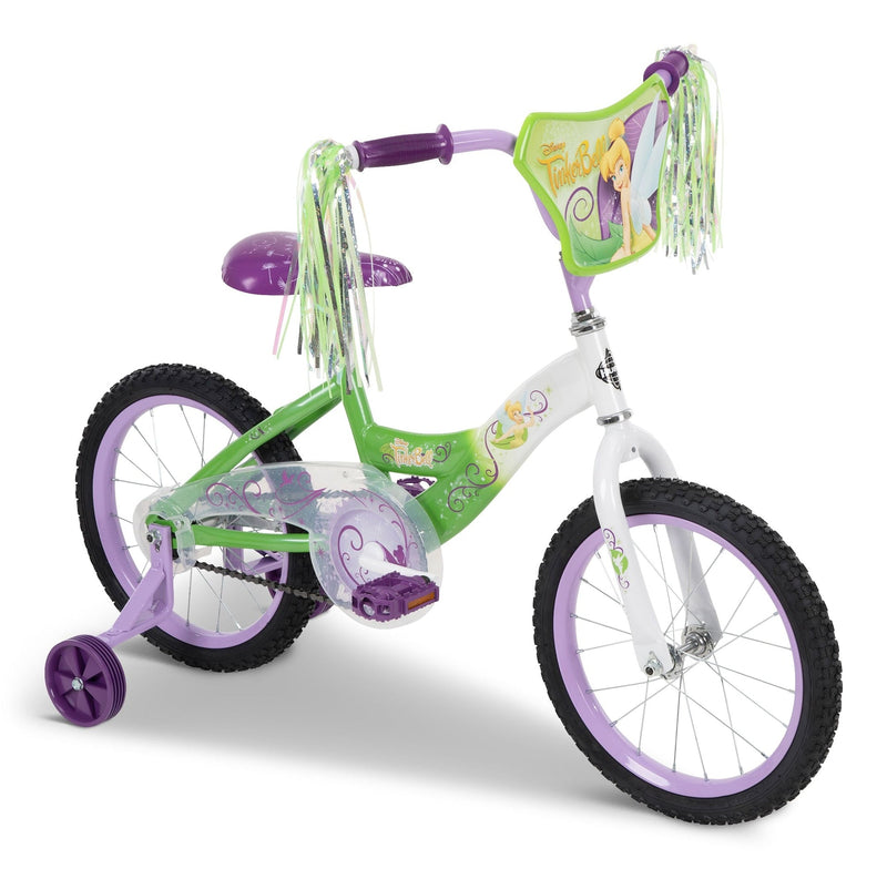 Disney Tinkerbell Kids' Bike, 16-in Wheel, White/Green X4
