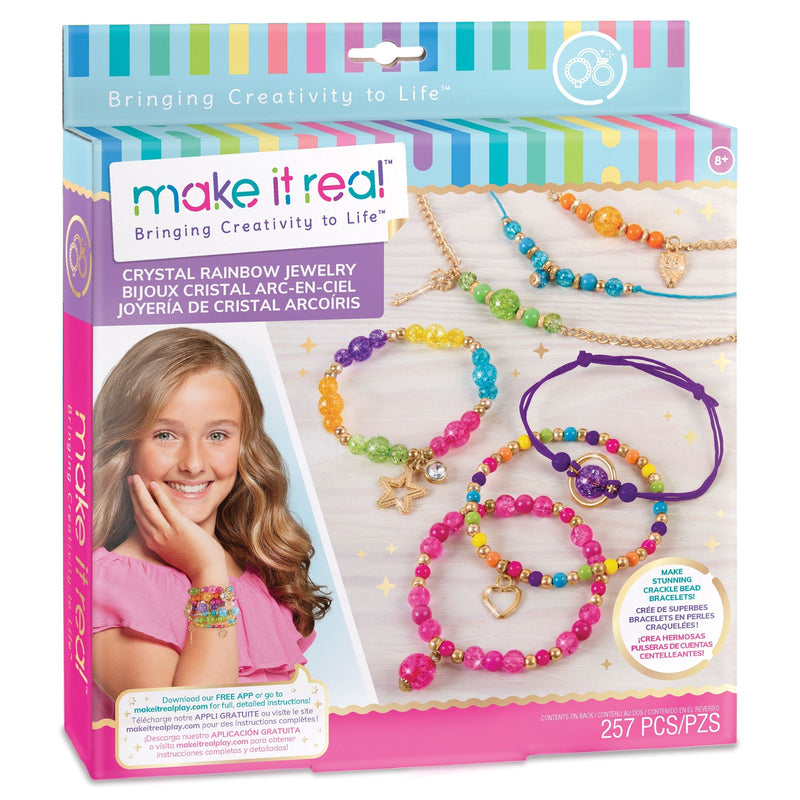 DIY Customizable Friendship Bracelete & Charms, Multi-Coloured, 257-pk, for Arts & Crafts/Birthday Favour N2