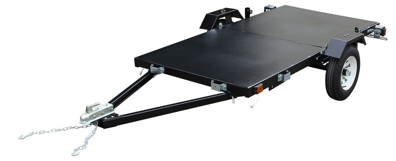 DK2 4x8-ft Single-Axle Folding Utility Trailer with 2-in Ball Coupler O3