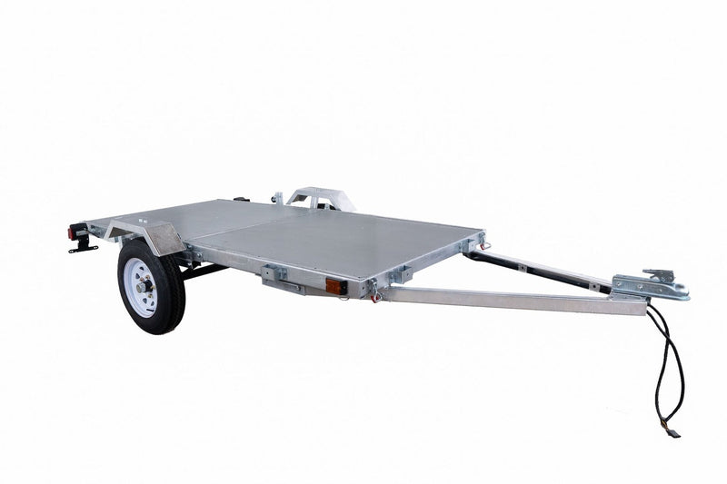 DK2 4x8-ft Single-Axle Galvanized Folding Utility Trailer M6