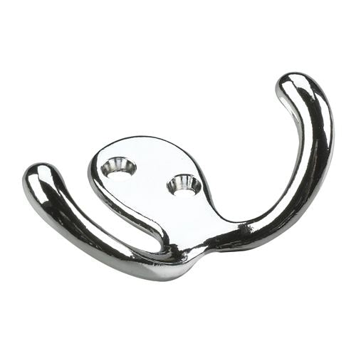 Double Wardrobe Hook, Chrome, 4pk O5
