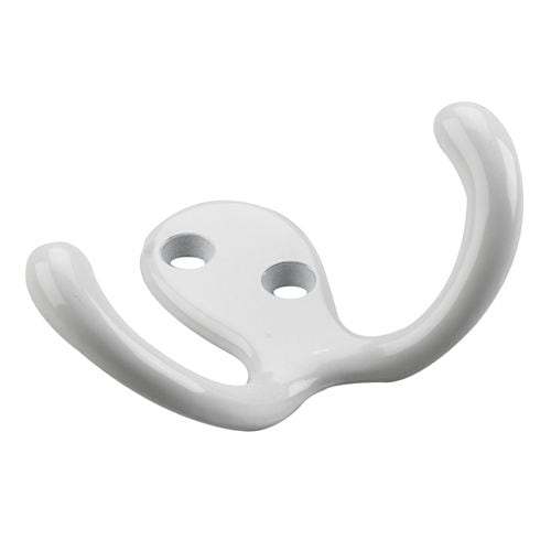Double Wardrobe Hook, White, 4pk Z2