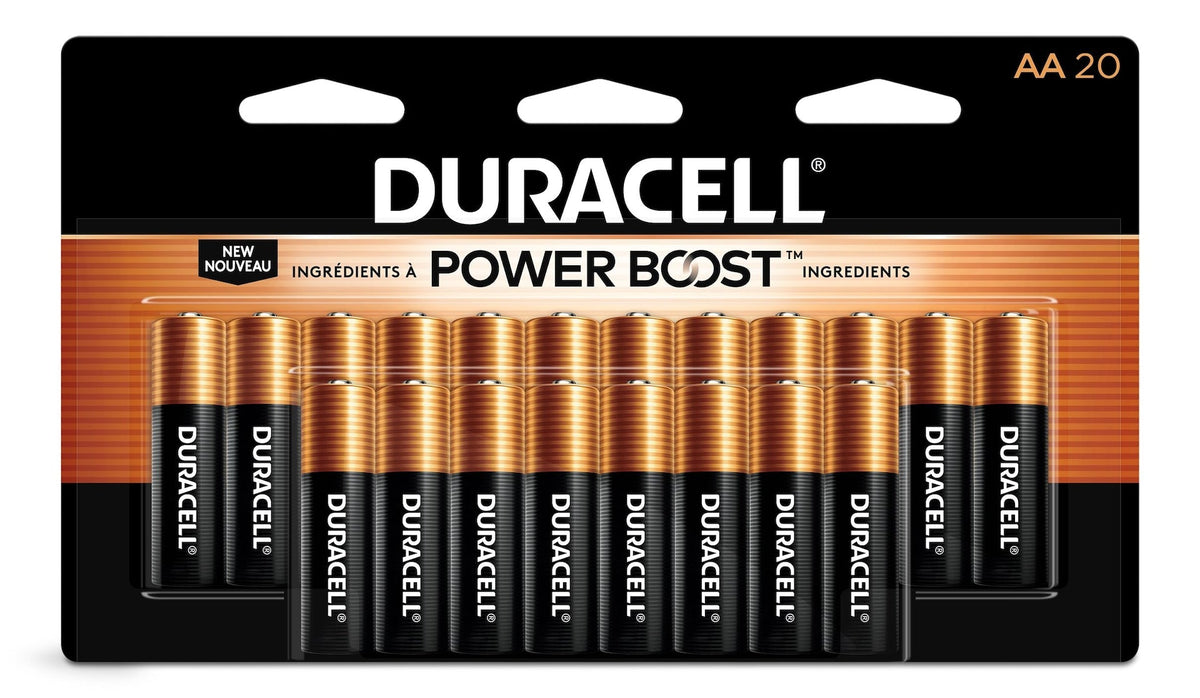 Duracell Coppertop AA Batteries, Alkaline, 20-pk