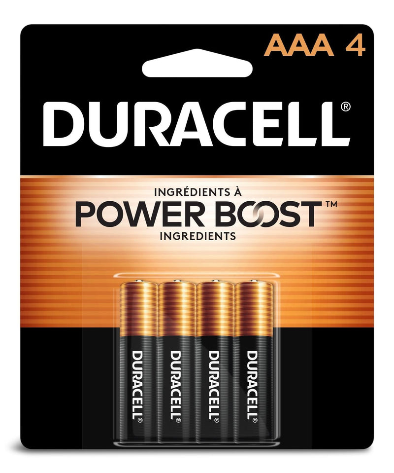 Duracell Coppertop AAA Batteries, Alkaline, 4-pk O1