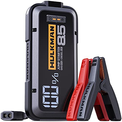 HULKMAN Alpha85 Jump Starter 2000 Amp 20000mAh Car Starter for up to 8.5L Gas and 6L Diesel Engines E2