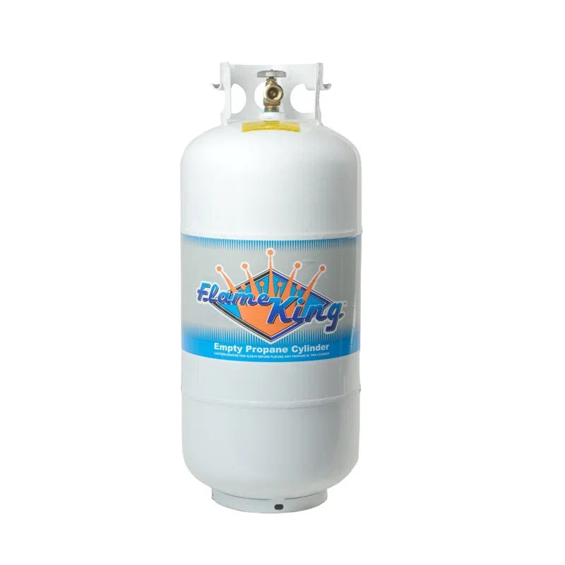 Flame King YSN401 40 lbs. Empty Propane Cylinder with Overfill Protection Device Valve I1