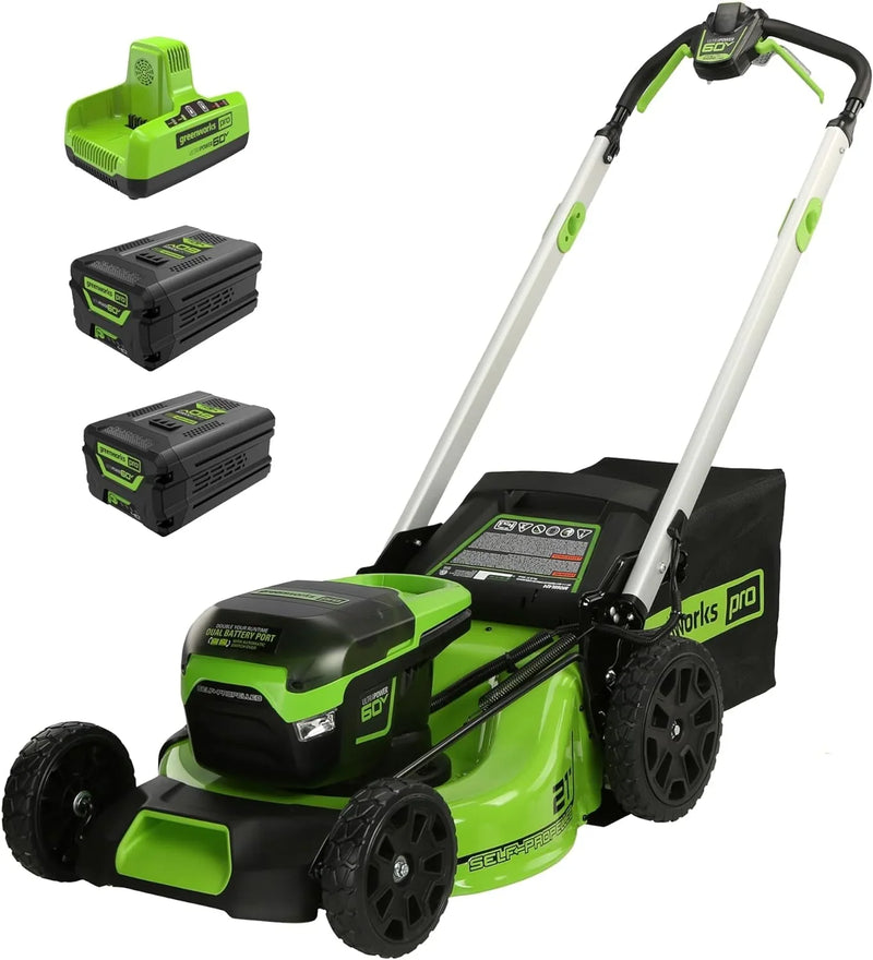 60V 21” Cordless (Self-Propelled) Lawn Mower , 2 x 4.0Ah Batteries and Dual Port Rapid Charger S2