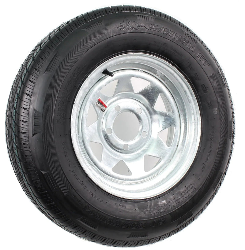 Radial Trailer Tire on Rim ST205/75R14 with 5 Lug Galvanized Spoke Wheel Y5